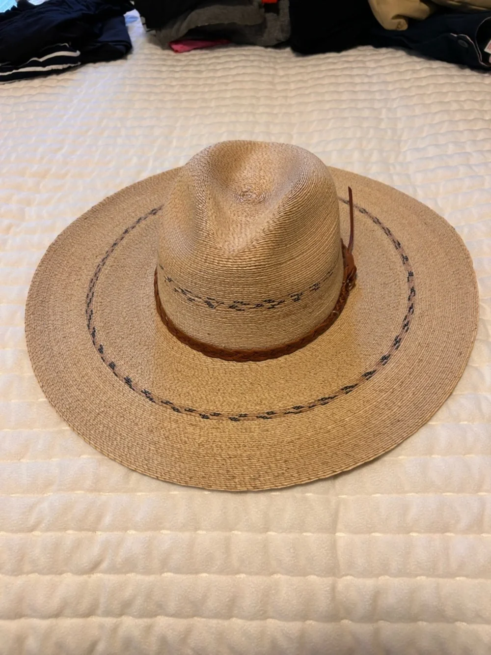Hampui Hats Wide Brim Straw Hat - Tan - Picture 7 of 7